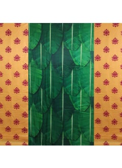 ZESTENTER ZestEnter Wedding Traditional Banana Leaf with Lotus Design Backdrop Cloth for All Occasions  - Image 2