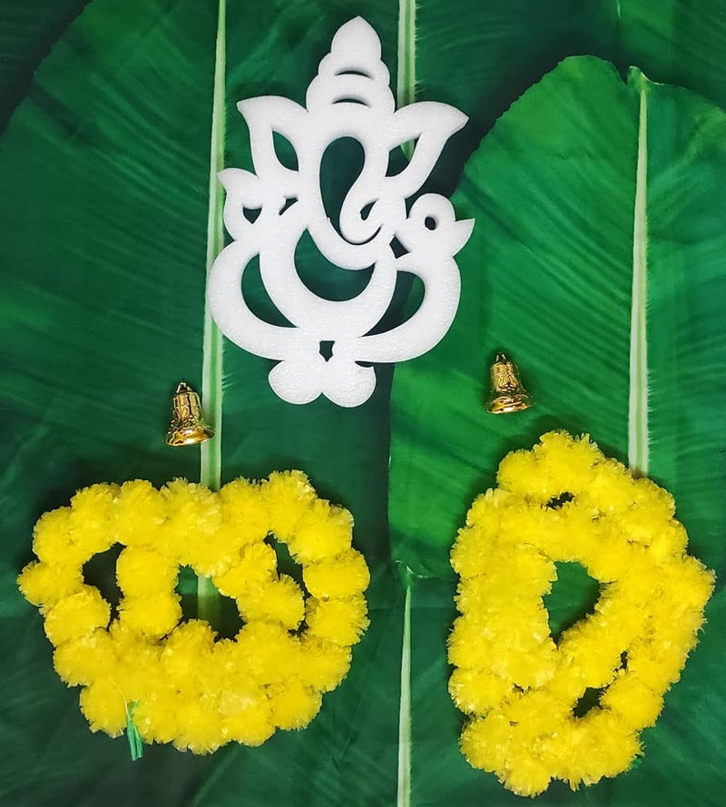 ZESTENTER ZestEnter Wedding Traditional Banana Leaf with Lotus Design Backdrop Cloth for All Occasions  - Image 4