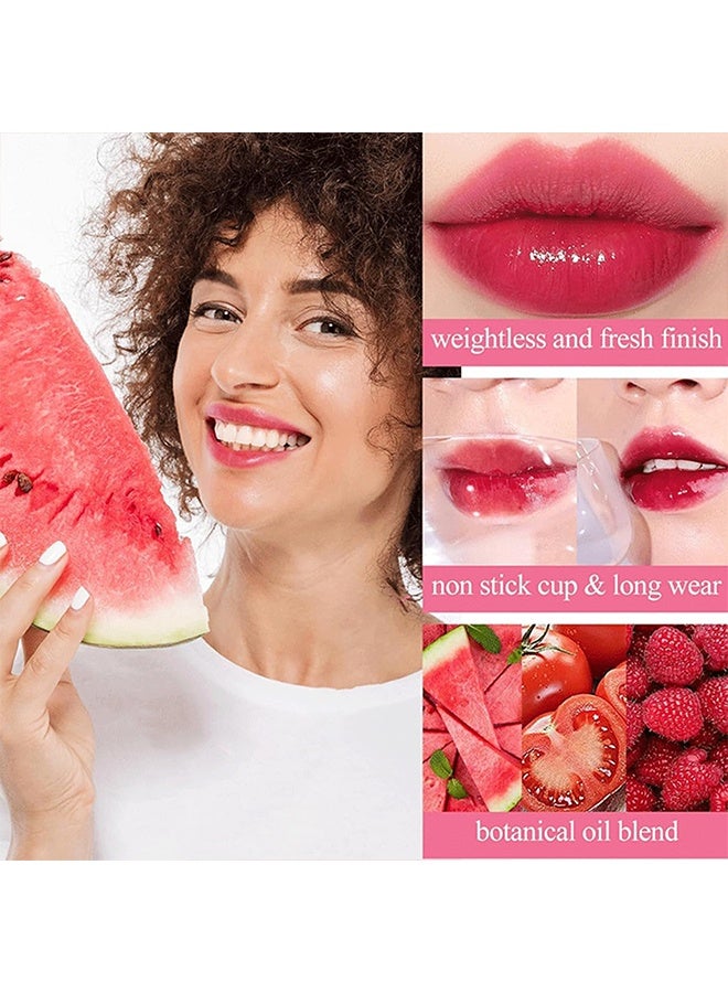 FAFAMOON Fruit Juice Lip Tint Lip Tint Stain, Mini Liquid Water Tint,Korean Lip Gloss Moisturizing Natural,Long Lasting Waterproof,Multi-Use Lip and Cheek Tint(Cherry) - Image 5