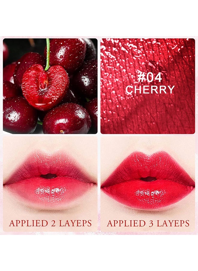 FAFAMOON Fruit Juice Lip Tint Lip Tint Stain, Mini Liquid Water Tint,Korean Lip Gloss Moisturizing Natural,Long Lasting Waterproof,Multi-Use Lip and Cheek Tint(Cherry) - Image 2