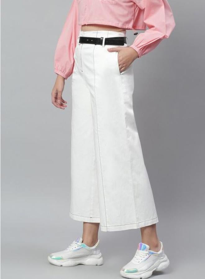 كاجوالي كاسواللي بنطلون واسع بخصر متوسط مع حزام - Image 3