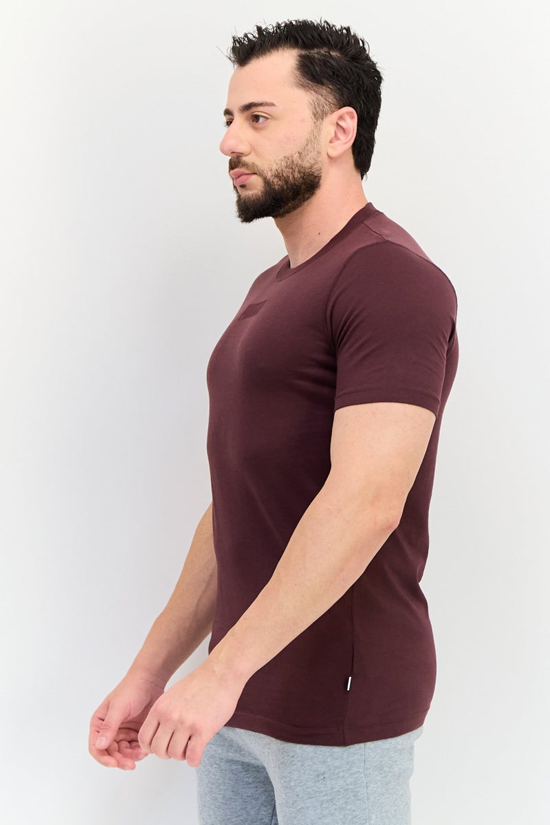 PUMA تي شيرت رياضي للرجال بأكمام قصيرة، خارجي، لون مارون - Image 2