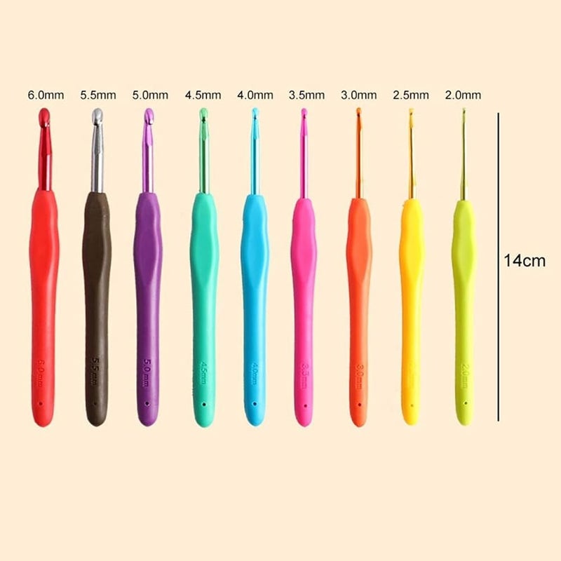 Goreem Crochet Kit for Beginners Crochet Kit Crochet Hook Set 58 Piece Including Yarn Ergonomic Crochet 2.0-6.0mm Crochet Hook Set Kids Crochet Starter Kit UK (Purple) - Image 4