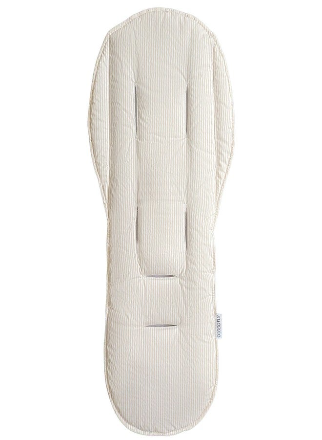 سوزي بطانة عربة الأطفال Suessie - بطانة مقعد عالمية وقابلة للعكس، مخططة باللون الرملي - Image 1