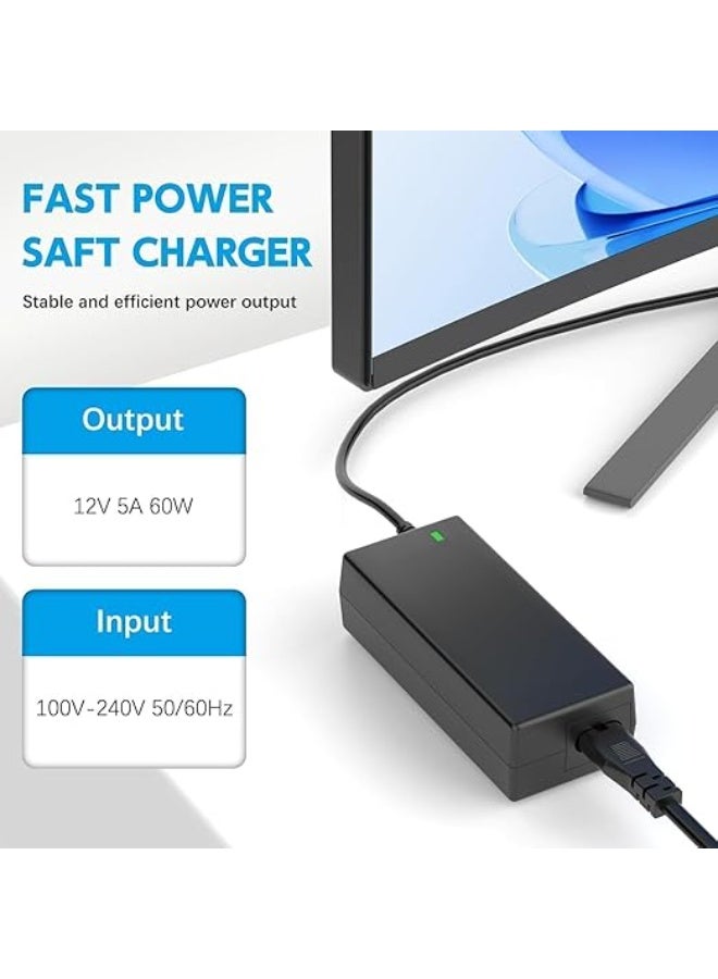 Terabyte محول طاقة متوافق 12 فولت AC/DC لشاحن LED LCD لشاشة AOC 16" 20" 22" 23" 24" 27" HP 2011X 2211X - Image 2