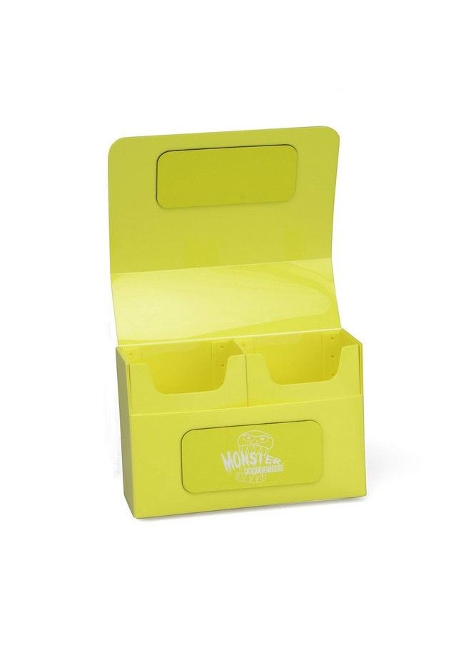 Monster Protectors Monster Magnetic Double Trading Card Deck Box(Yellow) 2 Removable Deck Sleeves Holds 150 Gaming Tcgs Compatible W/ Yugioh Mtg Magic The Gathering Pokémon Long Lasting Durable Riveted Construction  - Image 3