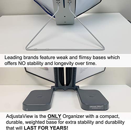 Ultimate Office AdjustaView 20-Pocket Desk Reference Organizer with Easy-Load Pockets and Compact Weighted Base for Stability (Colored Pockets) - Image 5