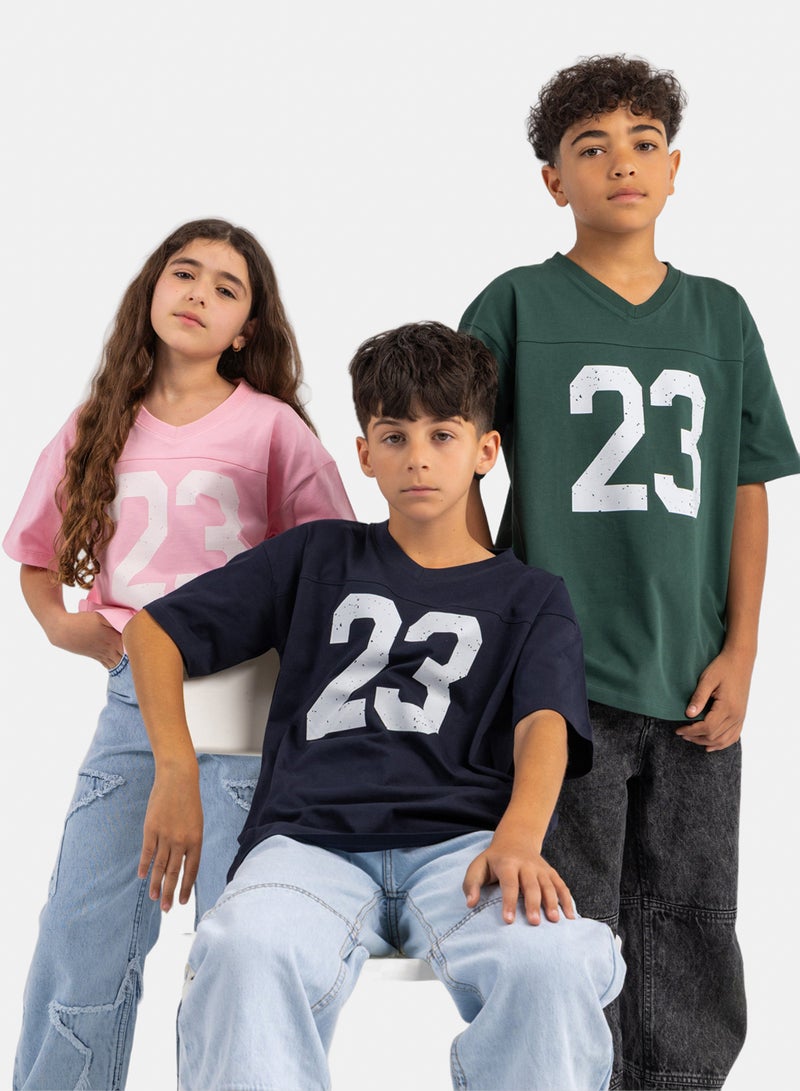 Milusa Unisex Milusa V-Neck Jersey in Navy - Image 4