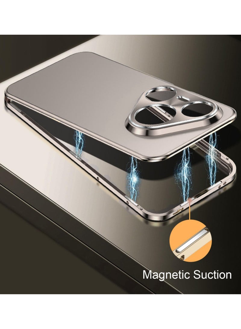 general Metal Frame Case Compatible with Huawei Pura 80 Pro/80 Pro Plus, Camera Protection Thin Shockproof Scratch-resistant Cover Magnetic Installation Housing - Image 2