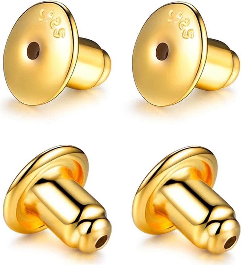 Catinee 925 Sterling Silver Earring Backs,Hypoallergenic Earring Backs Apply to Earring Back for Droopy Ears - Image 1
