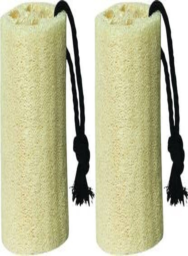 K3 ZONE Original Ridge Ground Fiber Natural Loofah with rope - Pack of 2 - Image 1