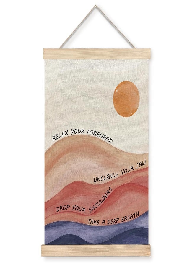 JINYO Boho Mental Health Wall Decor, Boho Abstract Sunshine Inspirational Wall Art Poster, Mental Health Canvas Prints Wall Decor for Therapy Counselor Office Calming Corner, 12x16 Inches - Image 1