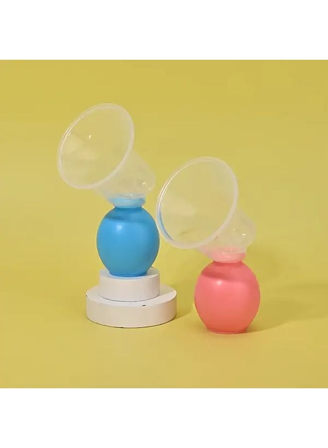 Portable Manual Breast Pump BPA Free No Electricity Needed Pink Wearable For Moms - Image 2