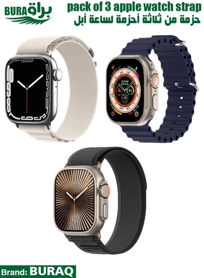 Apple Watch Band Strap For Apple Watch Ultra 2/Ultra 49mm, Series 10 46mm, 9/8/7 45mm, SE2/SE/6/5/4 44mm, 3/2/1 42mm