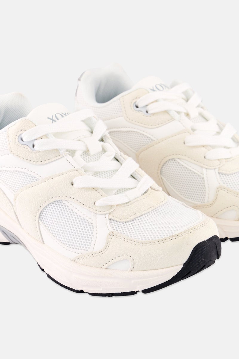 XOXO Women Lace Up Casual Shoes, Off White - Image 3