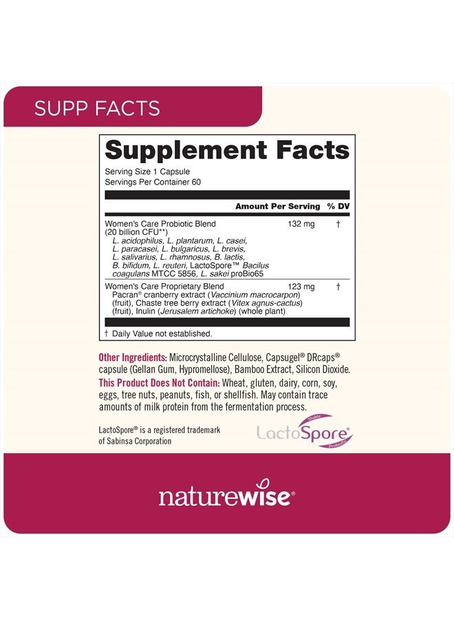 NatureWise Probiotics for Women | Time-Release Probiotic Supplement Comparable to 90 Billion CFU | Cranberry & D Mannose for Vaginal, Urinary, Digestive & Immune Health (Packaging May Vary) [1 Month] - Image 5