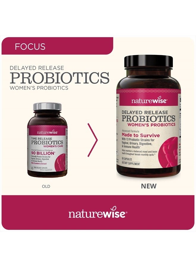 NatureWise Probiotics for Women | Time-Release Probiotic Supplement Comparable to 90 Billion CFU | Cranberry & D Mannose for Vaginal, Urinary, Digestive & Immune Health (Packaging May Vary) [1 Month] - Image 2