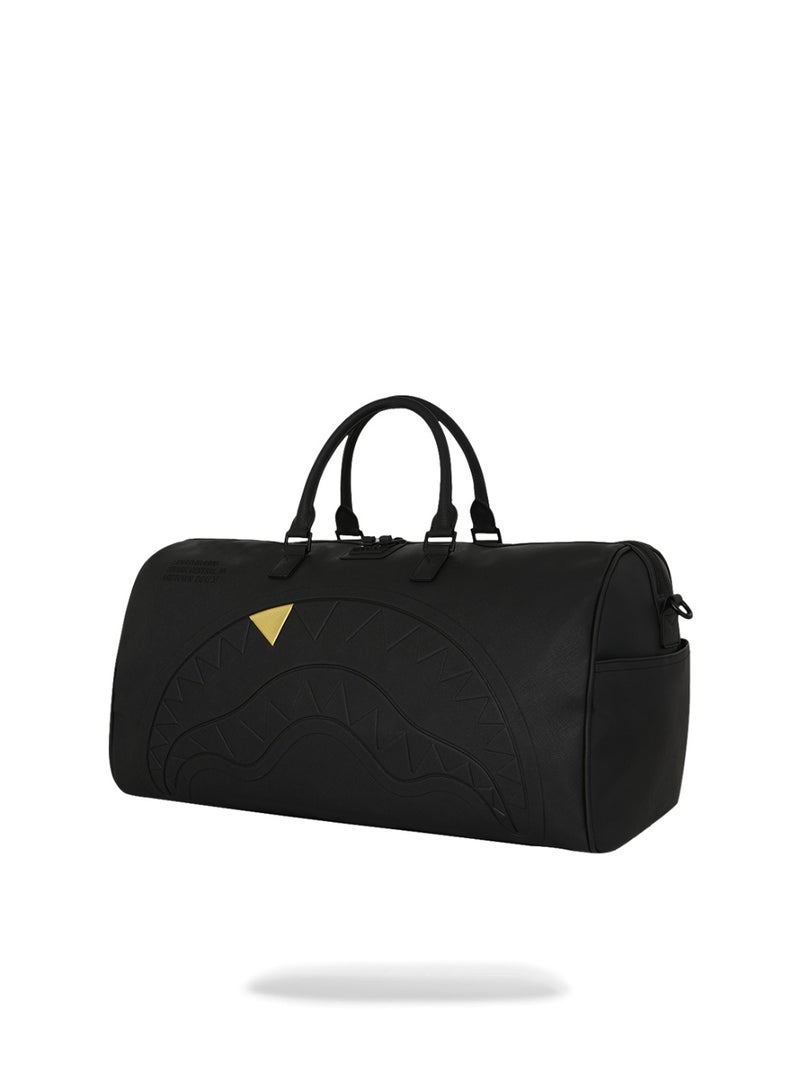 SPRAYGROUND BLACKED OUT EMBOSSED GOLD TOOTH DUFFLE - Image 3