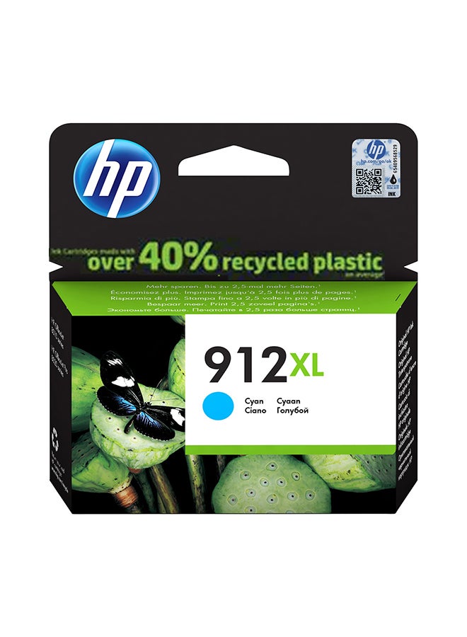 HP خرطوشة حبر 912XL أصلية عالية الإنتاجية  طراز 3YL81AE أزرق سماوي - Image 1