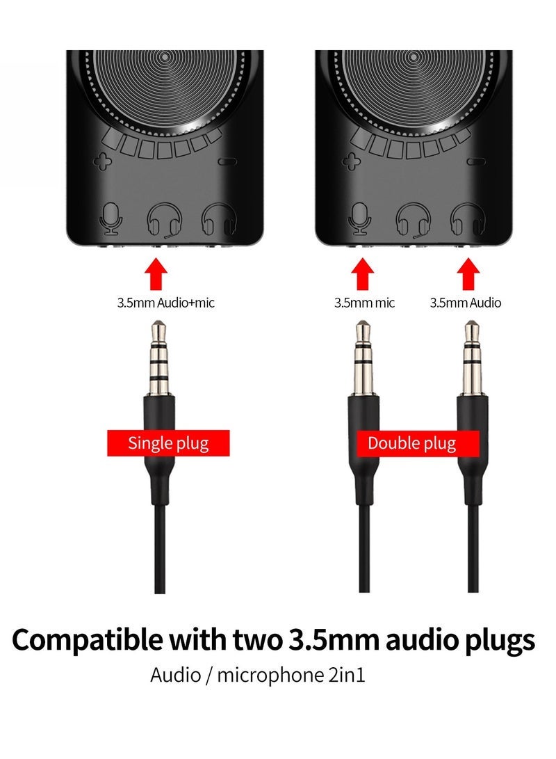 External computer sound card USB sound card computer game sound card can connect headphones and microphone - Image 4