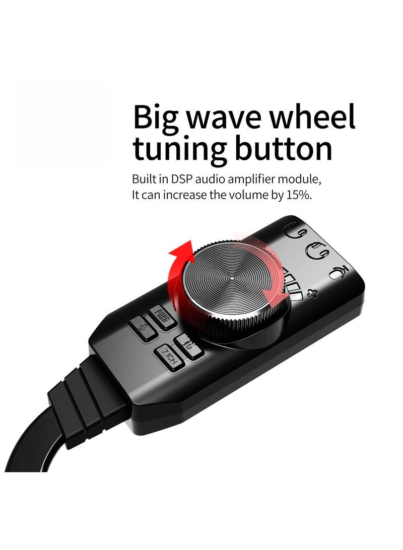 External computer sound card USB sound card computer game sound card can connect headphones and microphone - Image 3