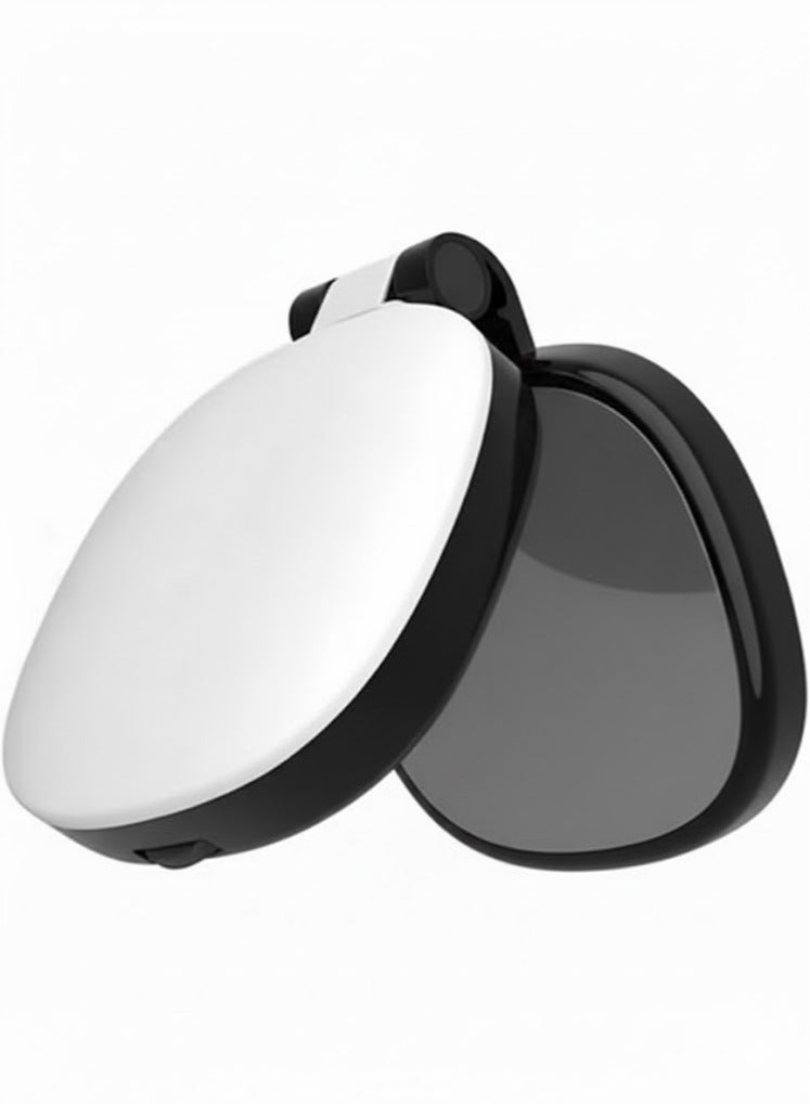 مصباح مغناطيسي محمول K04 مع مرآة و3 درجات حرارة لونية، سطوع وطول قابلان للتعديل، حامل هاتف مرفق، مناسب لصور السيلفي والمكياج والإضاءة (اسود) - Image 1