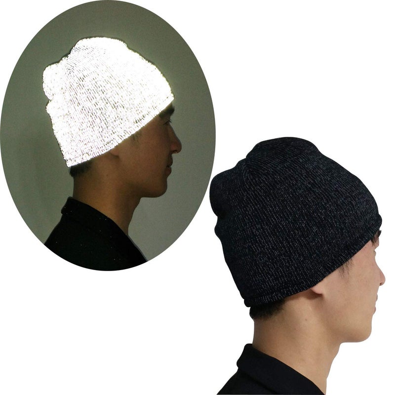AMNQUERXUS Reflective Beanie Winter Hat High Visibility Warm Loop Knit Cap Gifts for Women Men - Image 1