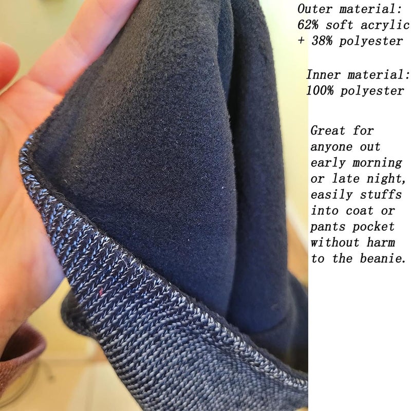 AMNQUERXUS Reflective Beanie Winter Hat High Visibility Warm Loop Knit Cap Gifts for Women Men - Image 4