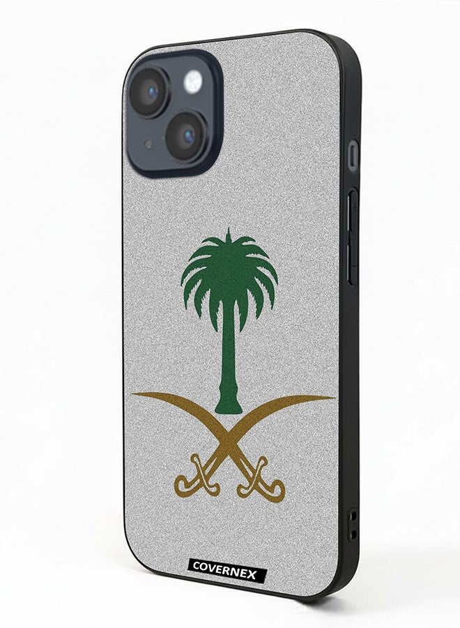 Covernex غطاء حماية آيفون 14 من أبل مزخرف بشعار المملكة العربية السعودية - Image 1