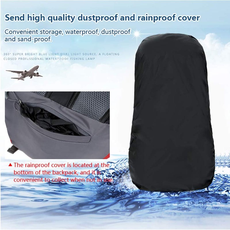 Bseash 60L Waterproof Hiking Camping Backpack with Rain Cover, Large Outdoor Sport Travel Daypack Rucksack for Climbing - Image 5