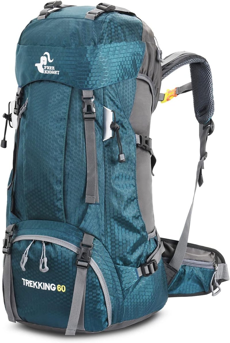 Bseash 60L Waterproof Hiking Camping Backpack with Rain Cover, Large Outdoor Sport Travel Daypack Rucksack for Climbing - Image 1