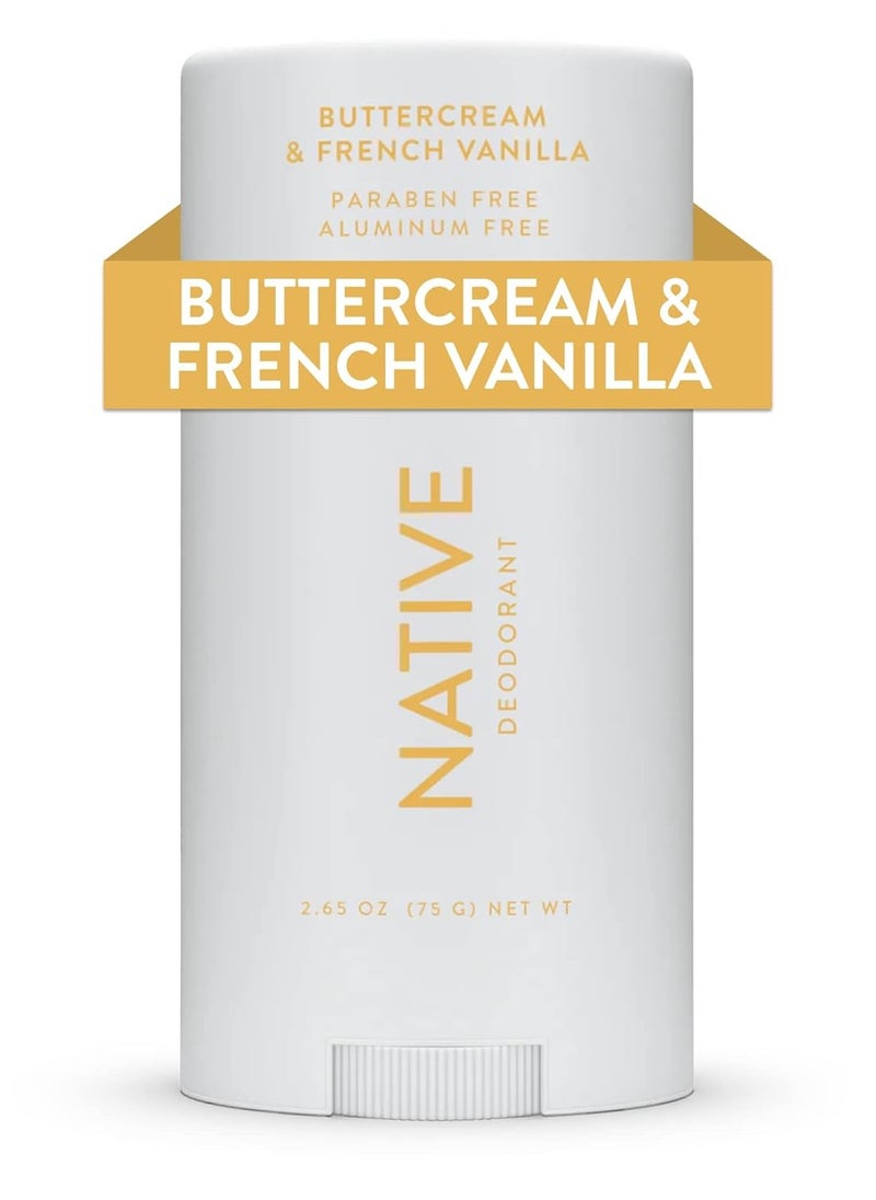 native Native Deodorant Contains Naturally Derived Ingredients, 72 Hour Odor Control | Seasonal Scents for Women and Men, Aluminum Free with Baking Soda, Coconut Oil & Shea Butter | Buttercream & Vanilla  - Image 1