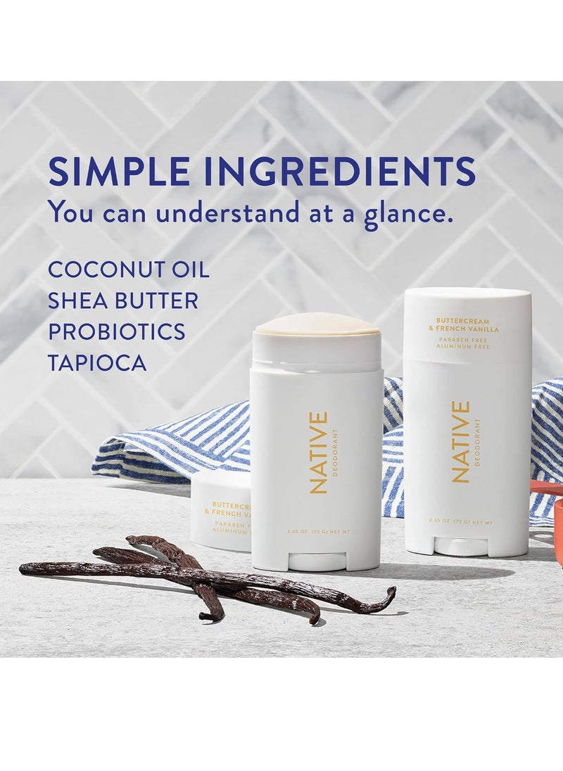 native Native Deodorant Contains Naturally Derived Ingredients, 72 Hour Odor Control | Seasonal Scents for Women and Men, Aluminum Free with Baking Soda, Coconut Oil & Shea Butter | Buttercream & Vanilla  - Image 3