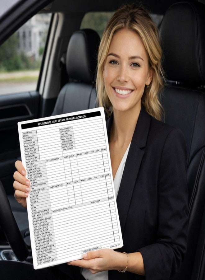 Life Charge Real Estate Agent Supplies - Real Estate Transaction Log Notepad, a Closing Checklist Planner Pad for Realtor File Folders to Organize Sale Pipeline. Made in the USA. - Image 5