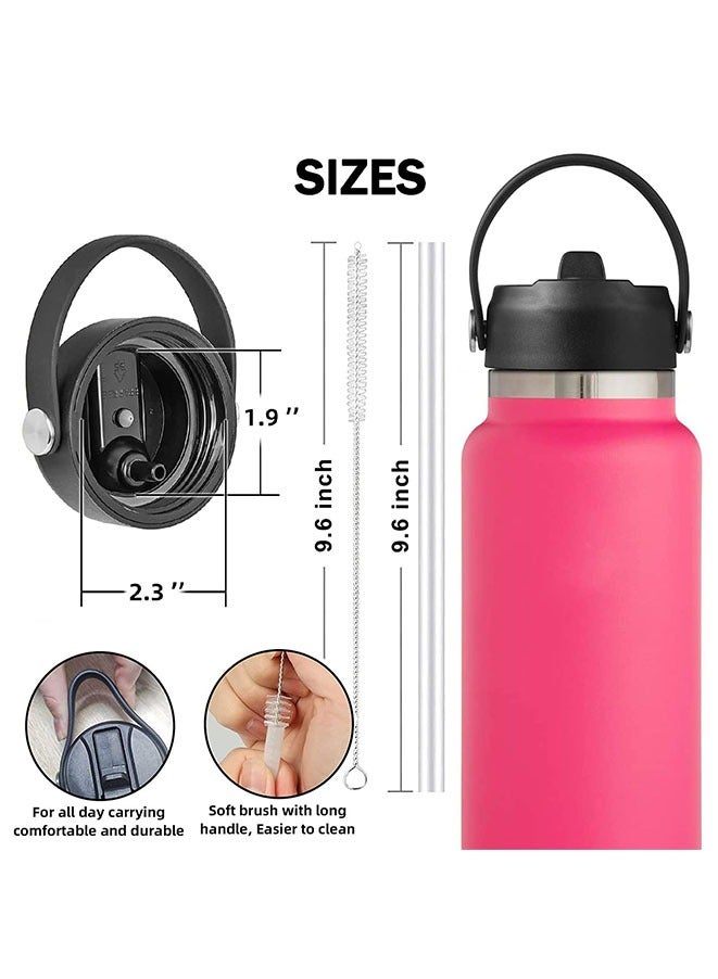 Muyixin Straw Lid for Hydroflask Wide Mouth 20 32 40 oz, Handle Replacement Lid Straws Cap Top Accessories (4 Straws And 2 Brushs)  - Image 3