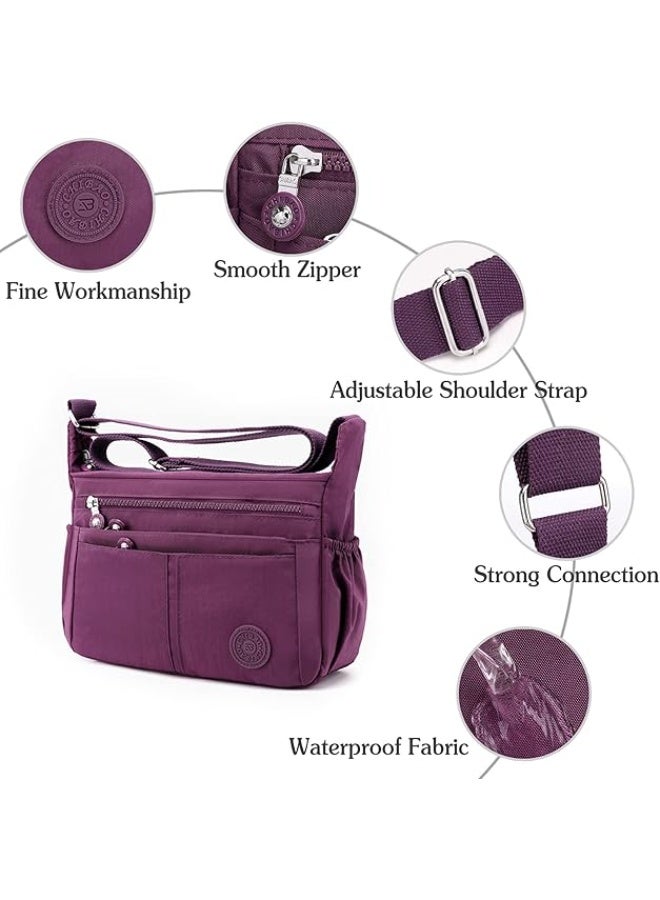 Lightweight Shoulder Bag Women's Shoulder Bags Sling Shoulder Bag Waterproof Nylon for Travel School Sports Shopping Crossbody Bag - Image 4