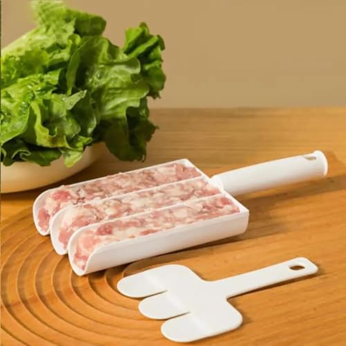 Perfect Pricee Meatball Maker,Stainless Steel Meatball Scoop Maker with Cutting Spade Portable Cheese Ball,Rice-Meat Dumplings Cake Manchurian rasgulla Maker Fish Ball Burger Meatball - Image 2