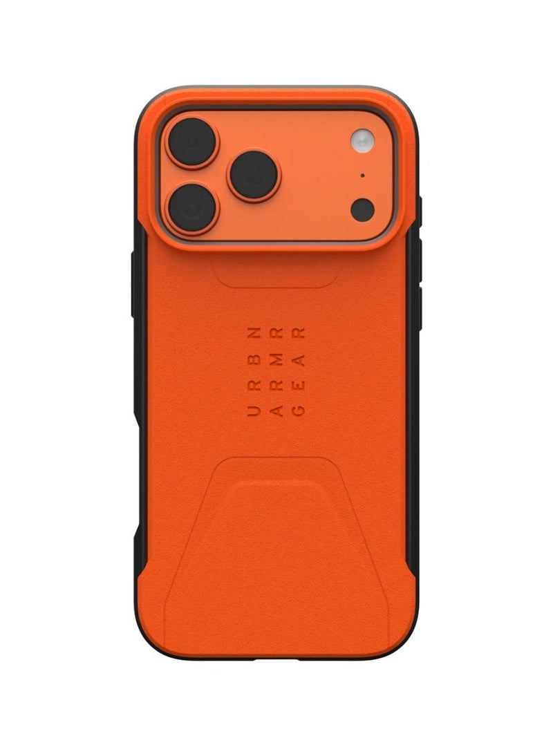 يو اي جي UAG CIVILIAN RUGGED MAGSAFE حافظة آيفون 17 برو ماكس - برتقالي - Image 1