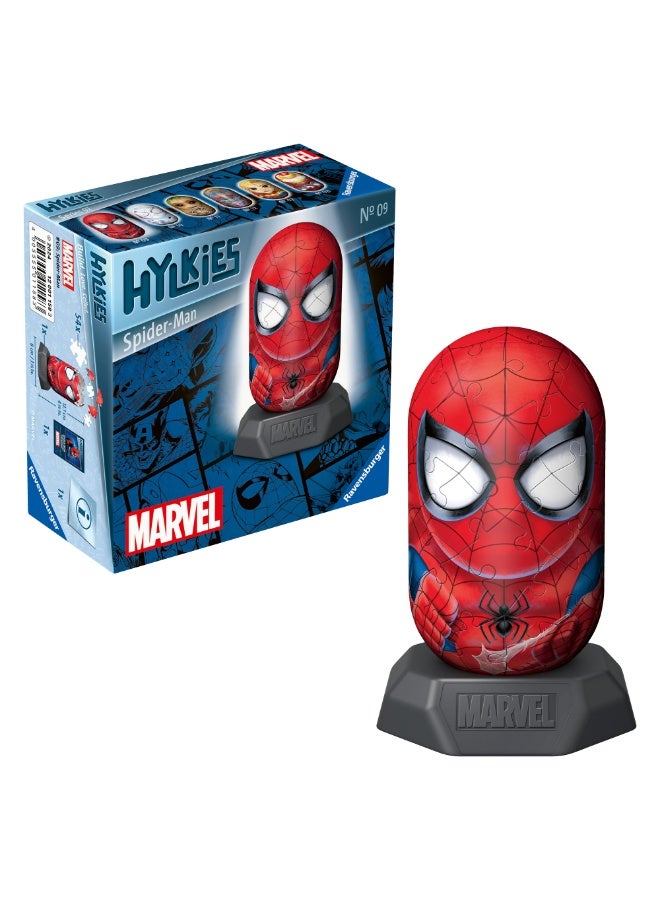 Ravensburger لعبة رمي السهام سبايدر مان من هيلكيس مع هدف فيلكرو ناعم بتصميم أبطال مارفل الخارقين، آمنة للعب داخل وخارج المنزل للأطفال، تعزز التنسيق والتركيز، ممتعة لعشاق مارفل من عمر 4 سنوات فما فوق، 54 قطعة - Image 1