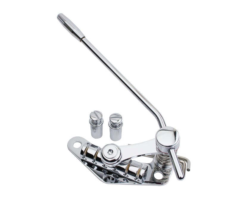 Guyker TuneOMatic Style Electric Guitar Bridge Stop Bar Tailpiece Tremolo Compatible with LP SG Guitars TM85 Chrome