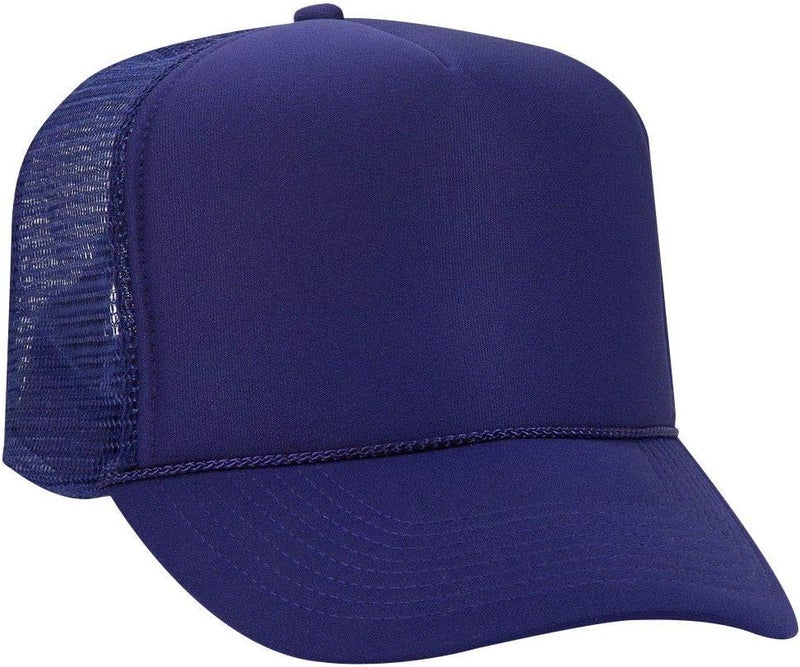 OTTO Polyester Foam Front 5 Panel High Crown Mesh Back Trucker Hat - Image 1