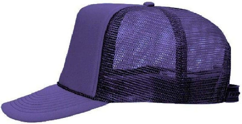 OTTO Polyester Foam Front 5 Panel High Crown Mesh Back Trucker Hat - Image 5