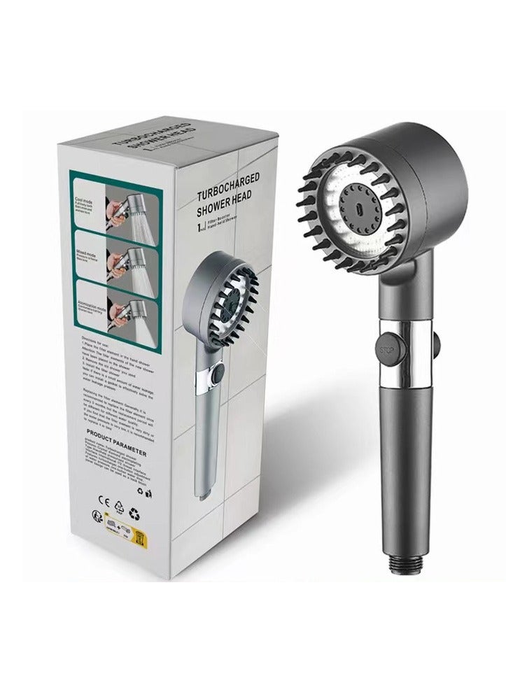 MIXDE Filtered Shower Head with Handheld, High Pressure Water Flow and Multiple Spray Modes Shower Head with Filter, Power Wash for Hard Water, Showerhead with ON/OFF Switch for Pets Bath - Image 2