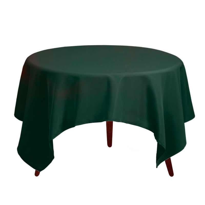 Gee Di Moda Square Tablecloth - 70 x 70 Inch Hunter Green Table Cloth for Medium Square or Round Tables - Heavy Duty Washable Fabric - for Buffet Table  Holiday Party  Dinner  Wedding & Baby Shower - Image 2