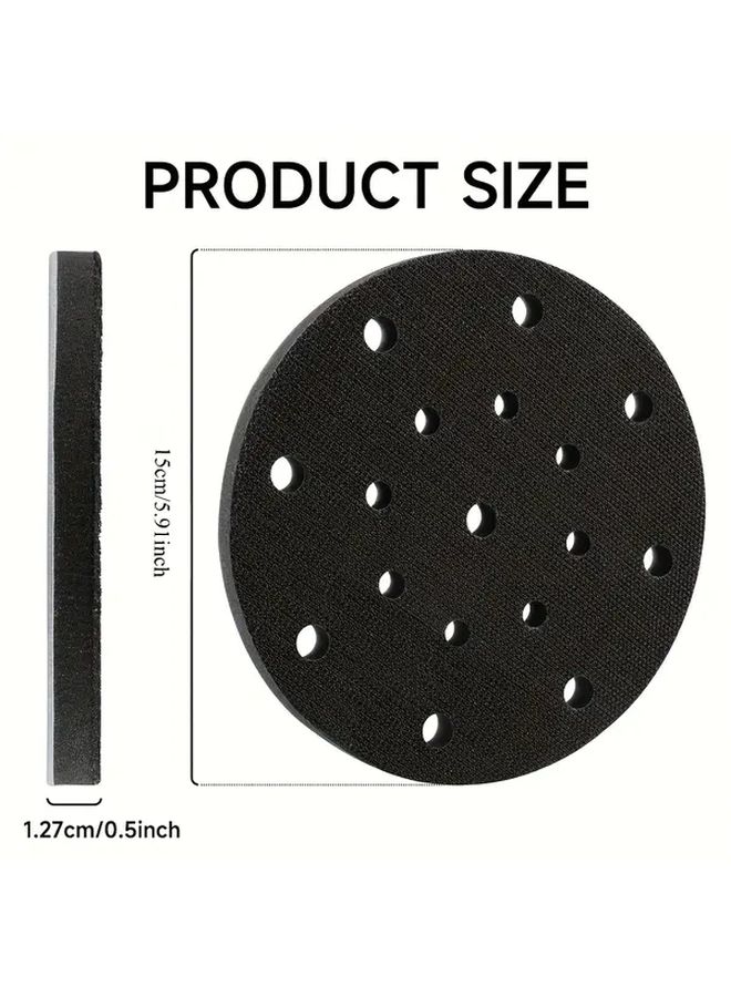 2Pcs 150mm Soft Grinding Pad 17 Hole Vacuum Interface Flexible Foam Cushion Layer for Sander Polisher - Image 2