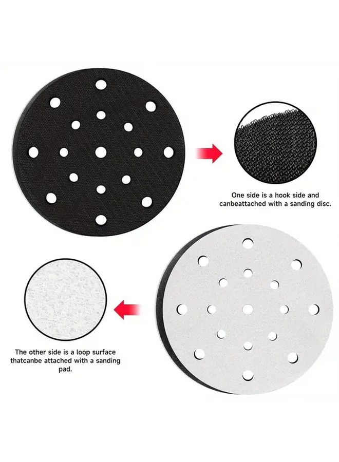 2Pcs 150mm Soft Grinding Pad 17 Hole Vacuum Interface Flexible Foam Cushion Layer for Sander Polisher - Image 3