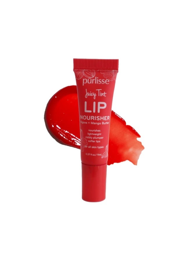 Purlisse pürlisse Juicy Tint Moisturizing Tinted Lip Balm for Women - Hydrating Lip Treatment for Dry Cracked Lips - Enriched with Shea Butter & Jojoba Oil for Plumper Soft Lips - Ruby Shine (.38 oz) - Image 1