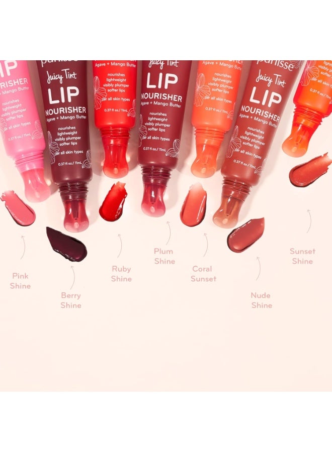 Purlisse pürlisse Juicy Tint Moisturizing Tinted Lip Balm for Women - Hydrating Lip Treatment for Dry Cracked Lips - Enriched with Shea Butter & Jojoba Oil for Plumper Soft Lips - Ruby Shine (.38 oz) - Image 2