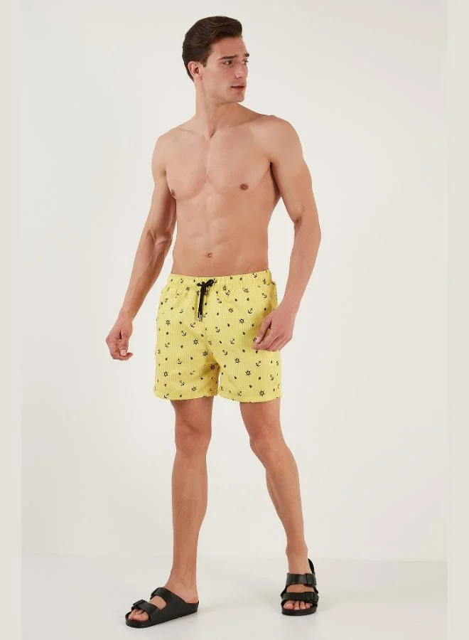 Buratti  Buratti Patterned Swim Shorts Waist Tie Pocket Swimsuit Short Men's SWIMSUIT SHORT 380M427 for Men | Best Price UAE