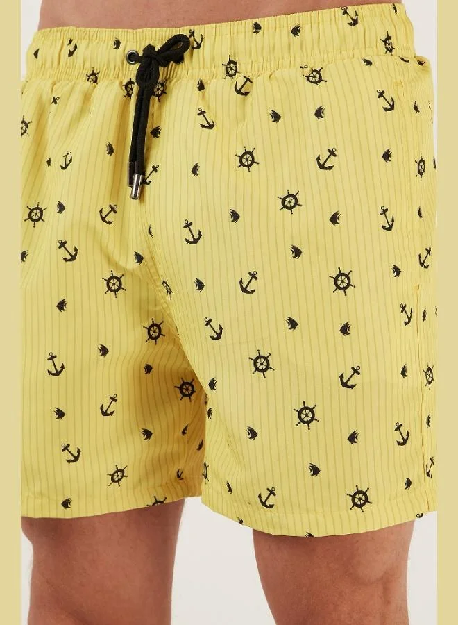 Buratti  Buratti Patterned Swim Shorts Waist Tie Pocket Swimsuit Short Men's SWIMSUIT SHORT 380M427 for Men | Best Price UAE